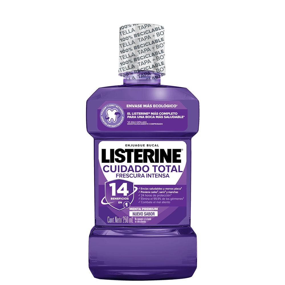 Enjuague Bucal Listerine Cuidado Total Frescura Intensa X 250 Ml