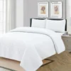Cubrecama Set Media Naranja Cover Cloud Queen Blanco