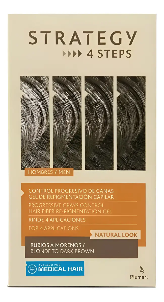 Strategy Gel De Repigmentación Capilar Para Canas 4 Steps