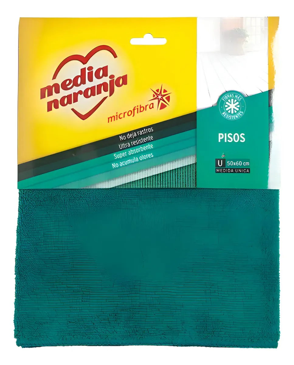 Media Naranja Microfibra Pisos 50X60 Cm