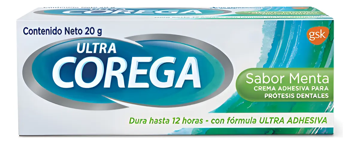 Corega Ultra Crema Adhesiva Prótesis Dental Sab. Menta X20G