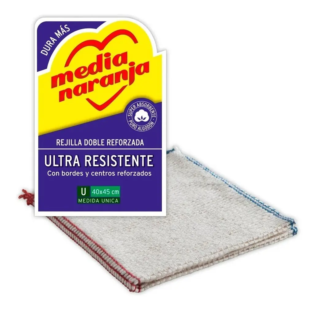 Media Naranja Rejilla Banderita Multiuso Algodón 40X45Cm