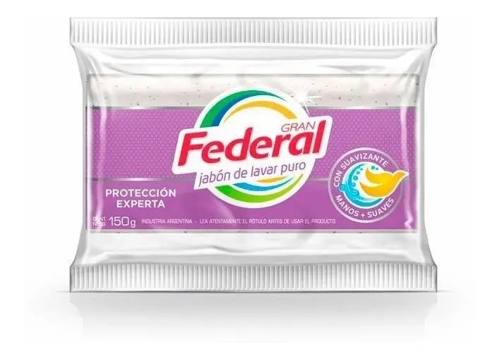 Gran Federal Jabon Para Lavar Ropa C/Suaviz Bio 1X150 Grs