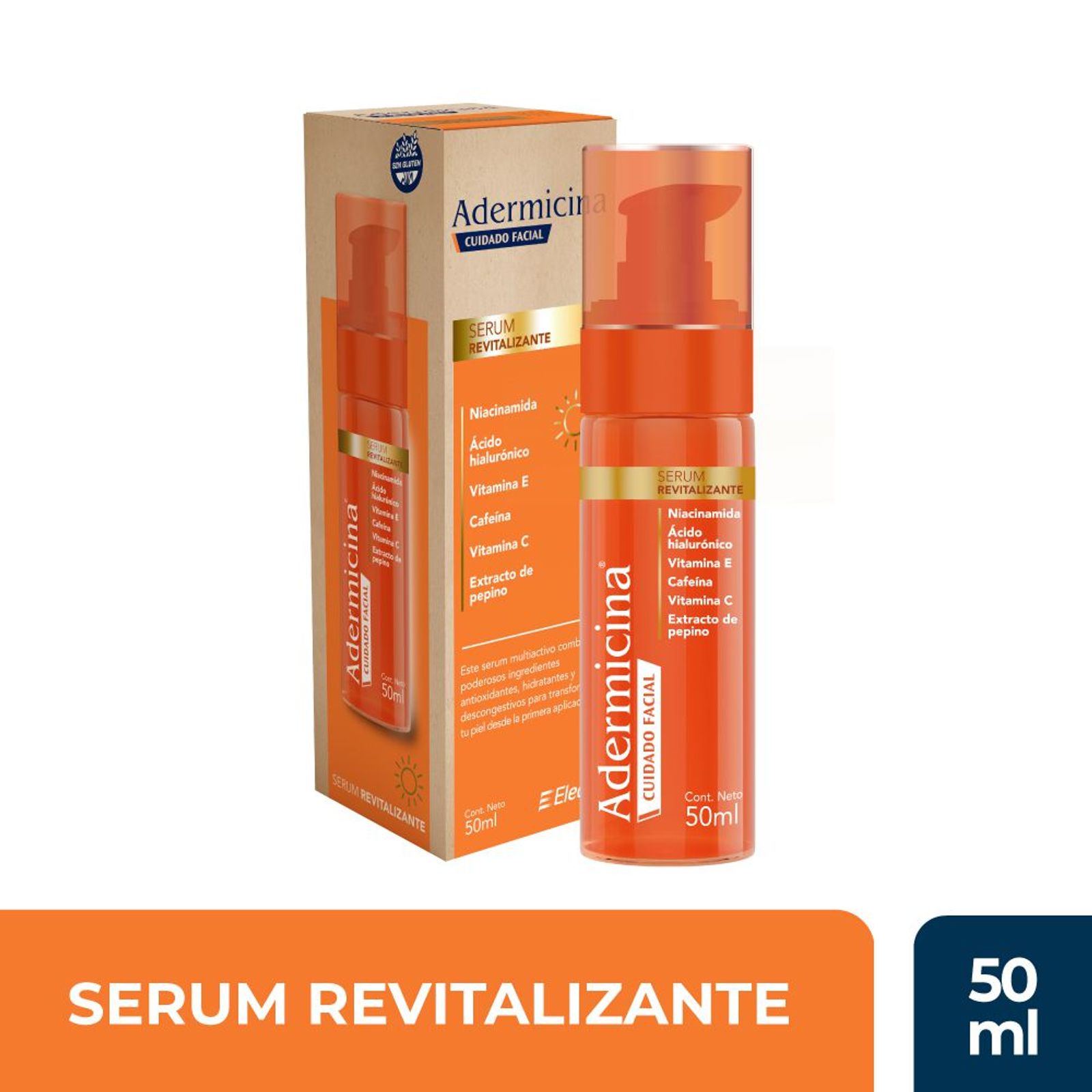Adermicina Serum Facial Revitalizante De Día 50 Ml