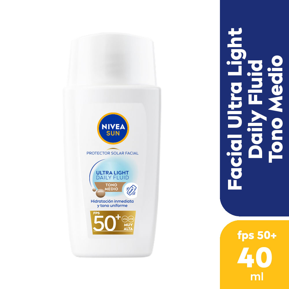 Protector Solar Facial Nivea Sun Tono Medio Fps 50 X 40 Ml