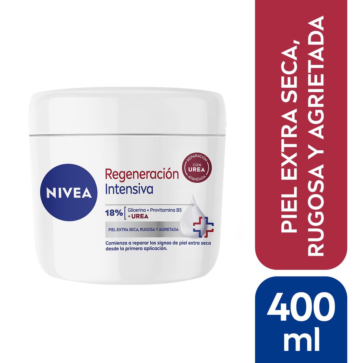Crema Corporal Nivea Regeneración Intensiva Urea Con Glicerina Y Provitamina B5 X 400 Ml