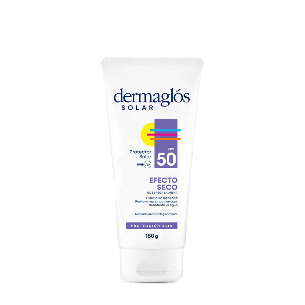 Dermaglós Protector Solar Efecto Seco En Crema Fps 50 X 180 G