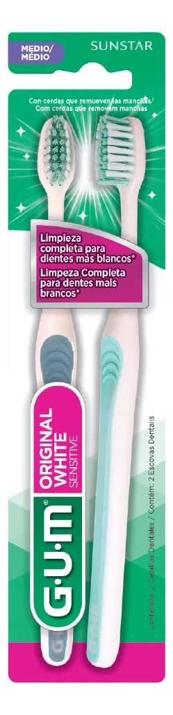 Gum Cepillo Dental Original White Sensible 2U (4517)