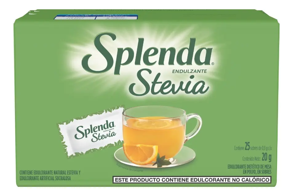 Edulcorante En Polvo Splenda Stevia 25 Sobres De 1G