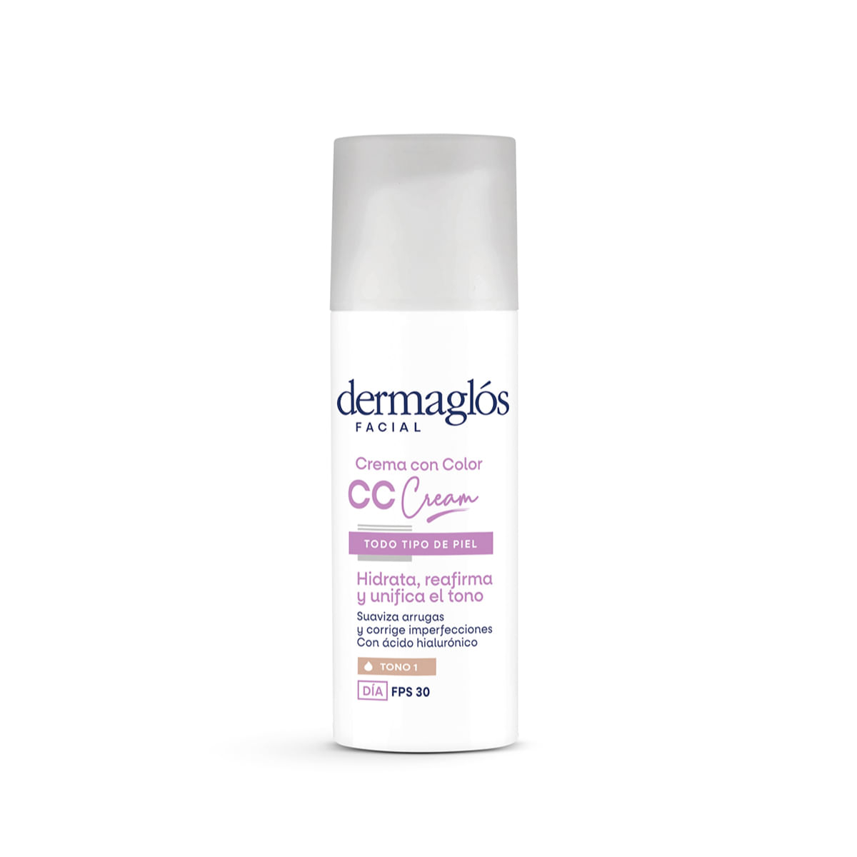 Crema Facial Dermaglos Cc Cream Fps30 Tono 1 X 50 G
