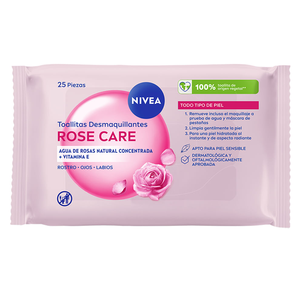 Toallitas Desmaquillantes Nivea Rose Care Micelares X 25 Un