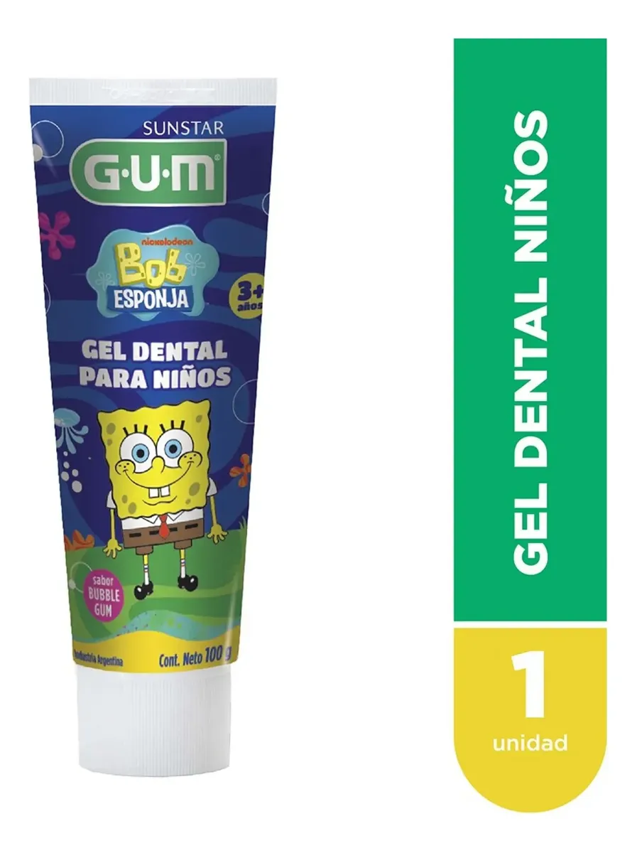 Gum Gel Dental Para Niños Bob Esponja X 100Gr