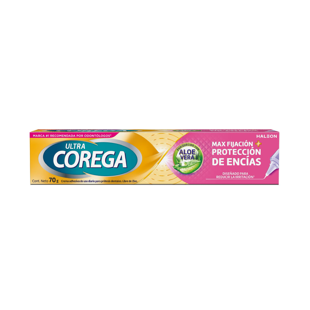 Corega Adhesivos Para Prótesis Dentales Ultra Proteccion De Encias X 70 G