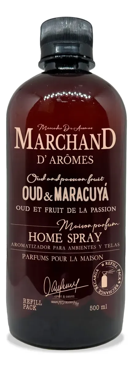 Marchand D´Aromes Refill Home Spray Oud Y Maracuyá 500 Ml